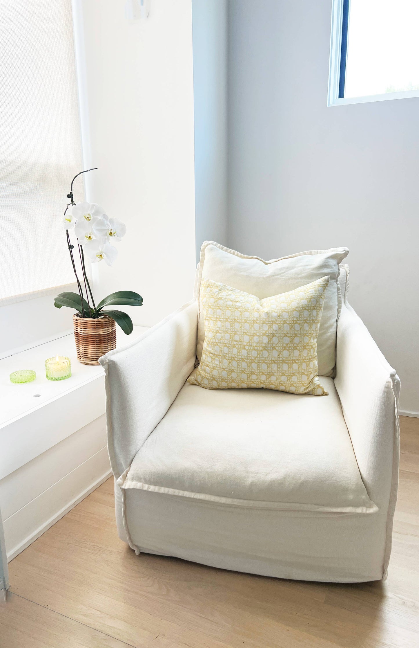 Palm Beach Basket Weave Throw Pillow Cover